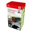 Bild zeigt die Verpackung der Elektronischen Mause- & Rattenfalle SuperCat im rot-grünen Design, von vorne dargestellt.